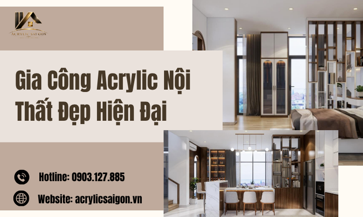 Gia Công Acrylic Nội Thất Đẹp Hiện Đại – Xu Hướng Thiết Kế Sang Trọng Cho Không Gian Sống