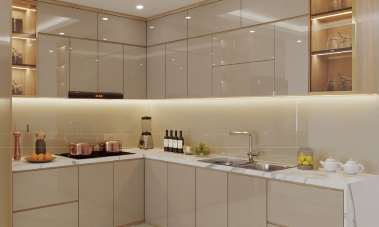 Phối Màu Tủ Bếp Acrylic Bóng Gương Như Thế Nào?