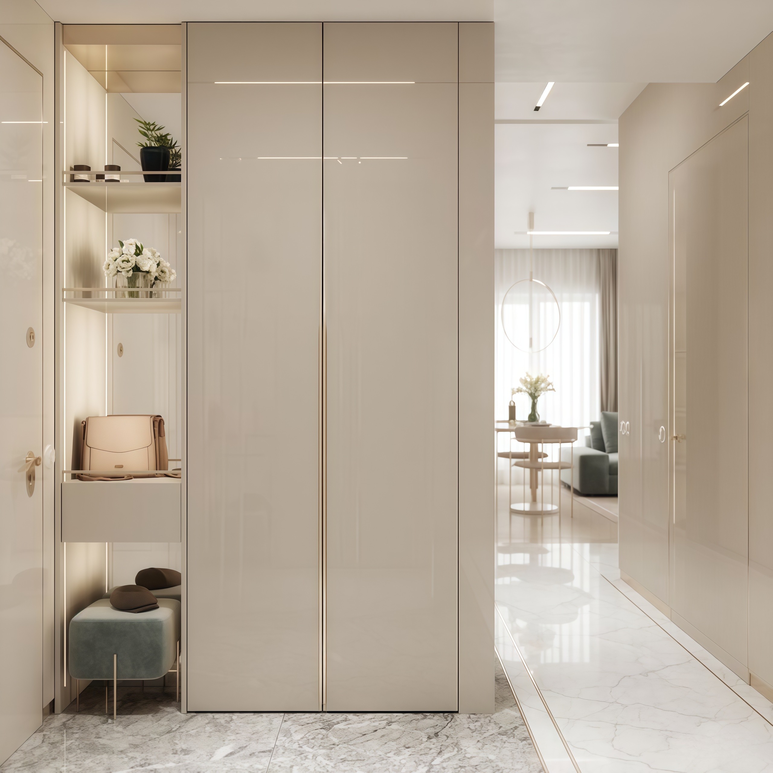Ứng dụng acrylic trong tủ quần áo